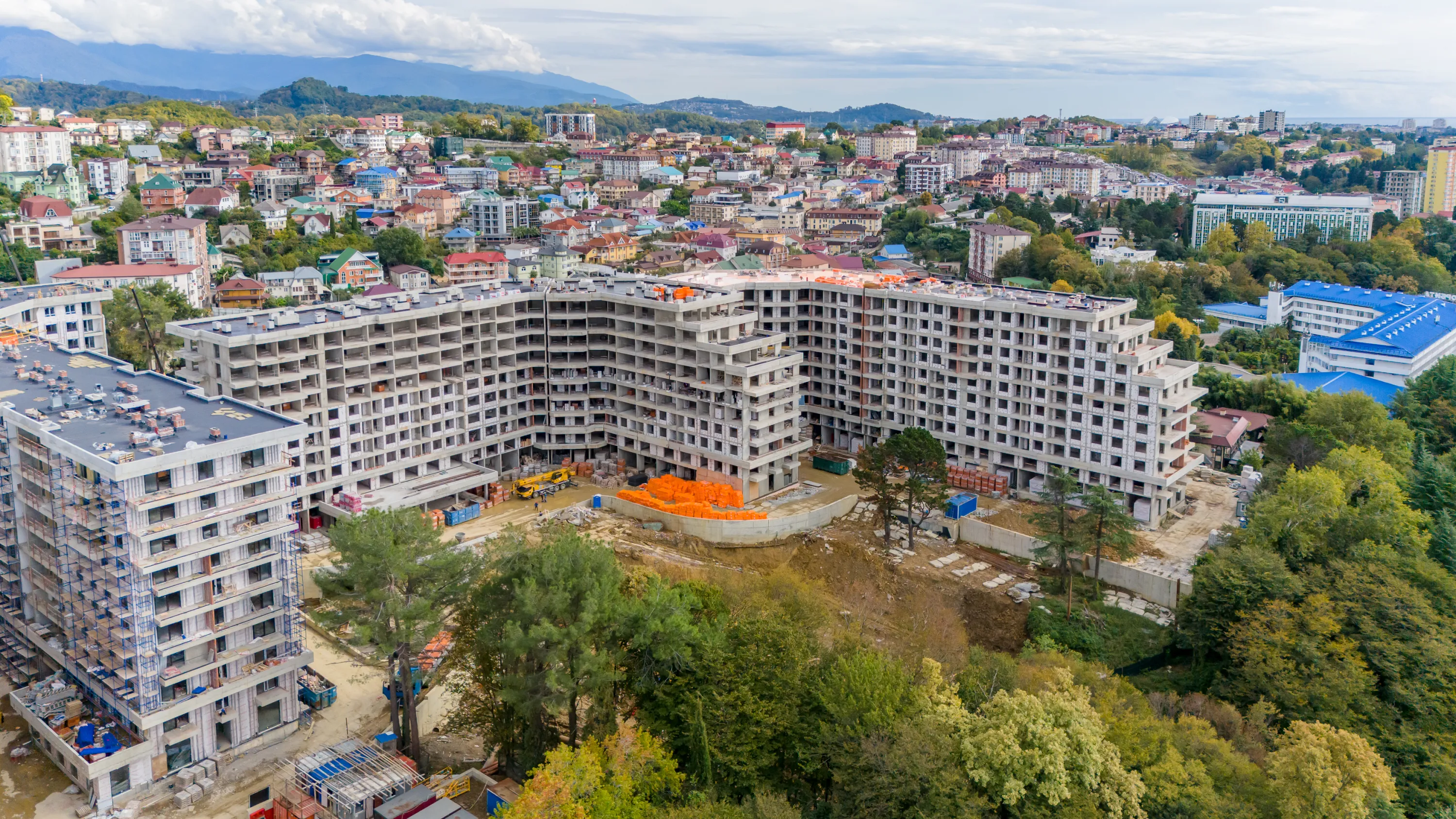 ЖК Гостиничный комплекс "Нескучный сад" ход строительства