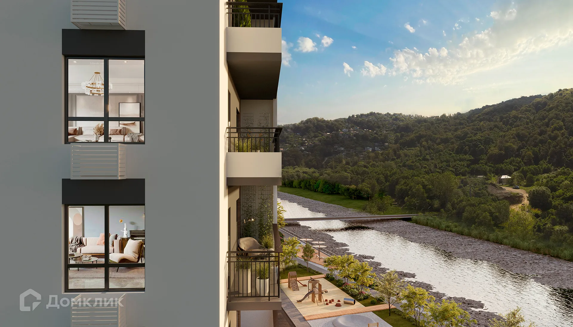 Планировка 1-комнатной квартиры 37 м² в ЖК ЖК Лестория, г. Сочи — фото 9