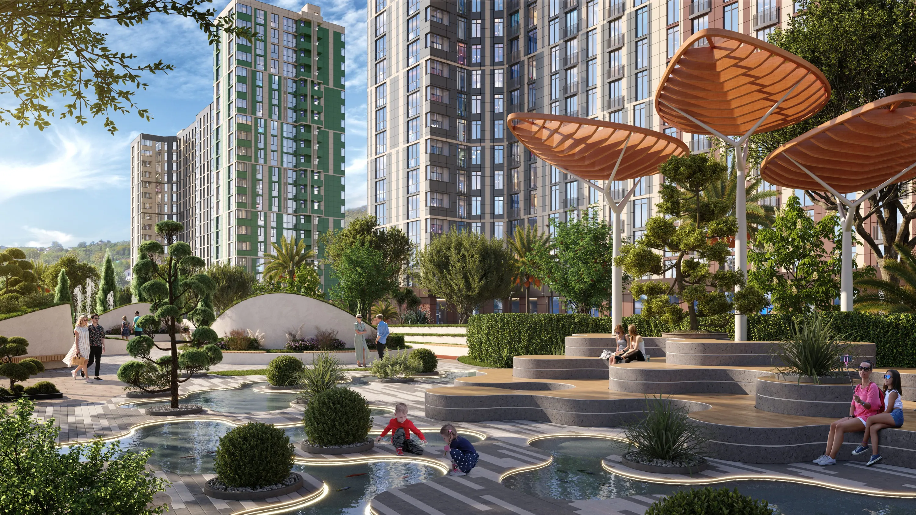 Планировка 1-комнатной квартиры 43.38 м² в ЖК ЖК Светский лес, г. Сочи — фото 3