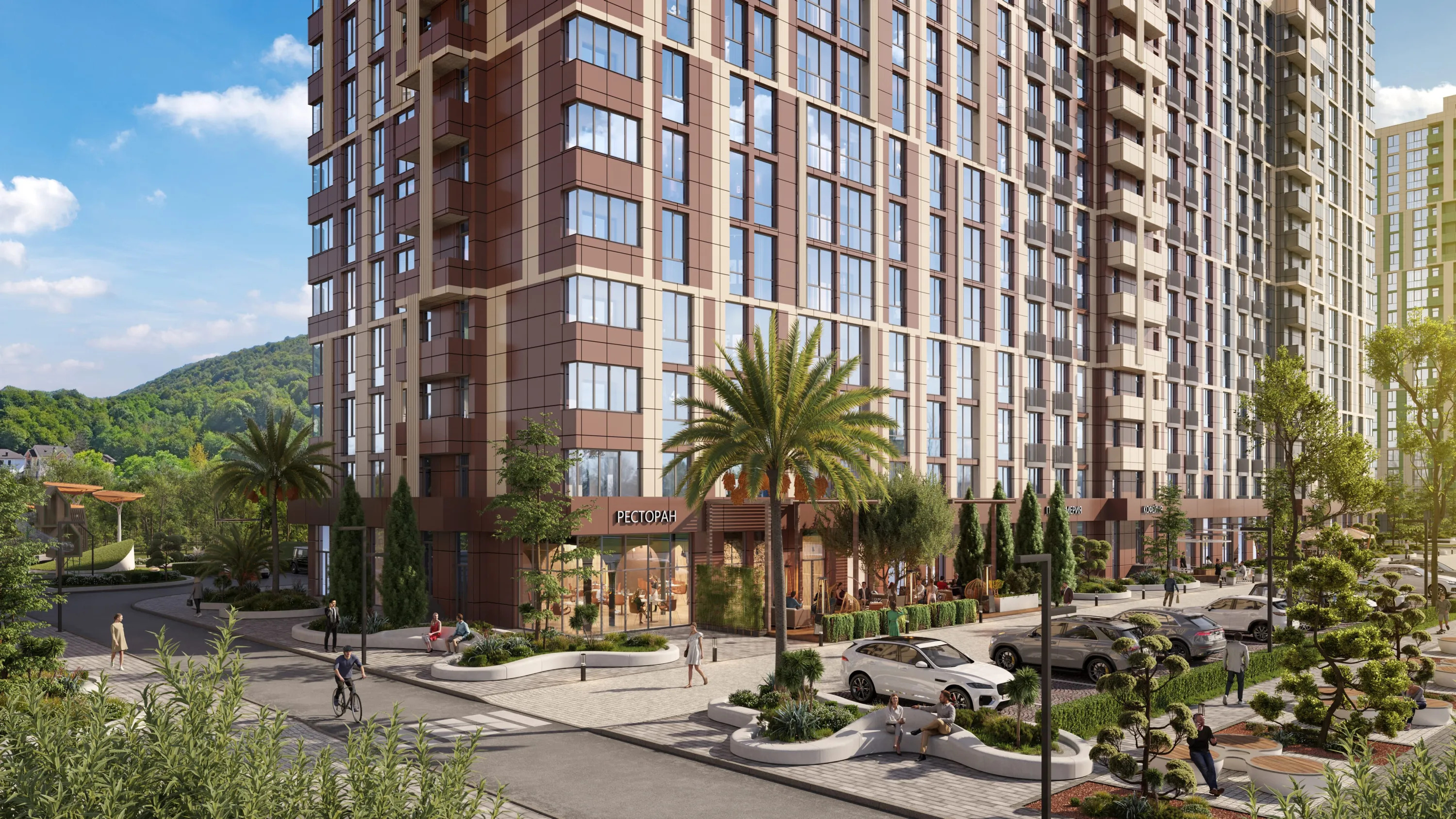 Планировка 1-комнатной квартиры 43.38 м² в ЖК ЖК Светский лес, г. Сочи — фото 6