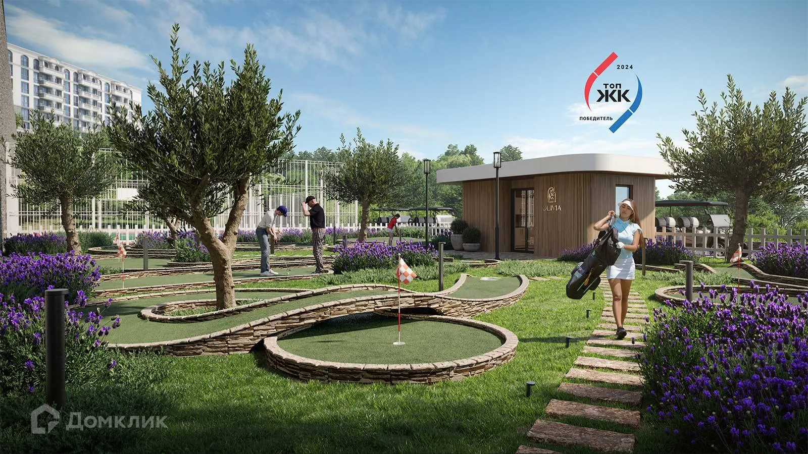 Планировка 1-комнатной квартиры 30.2 м² в ЖК ЖК OLIVIA (ОЛИВИА), г. Сочи — фото 3