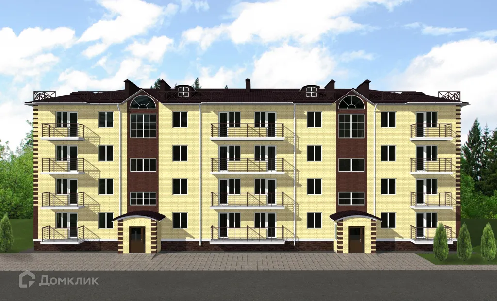 Планировка 1-комнатной квартиры 35.62 м² в ЖК ЖК Родной Град, г. Сочи — фото 1