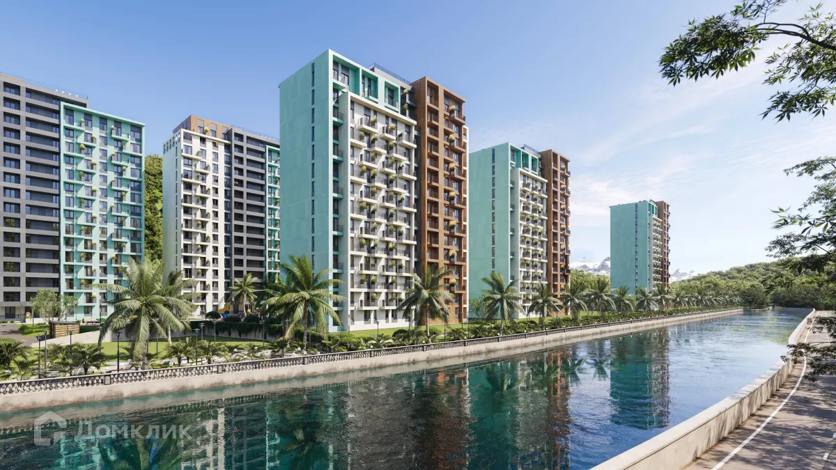 Планировка студии квартиры 33.9 м² в ЖК ЖК "Чайные холмы", г. Сочи — фото 3