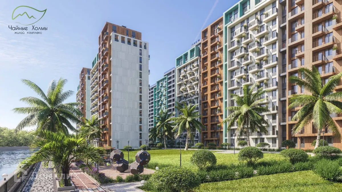 Планировка студии квартиры 33.9 м² в ЖК ЖК "Чайные холмы", г. Сочи — фото 4