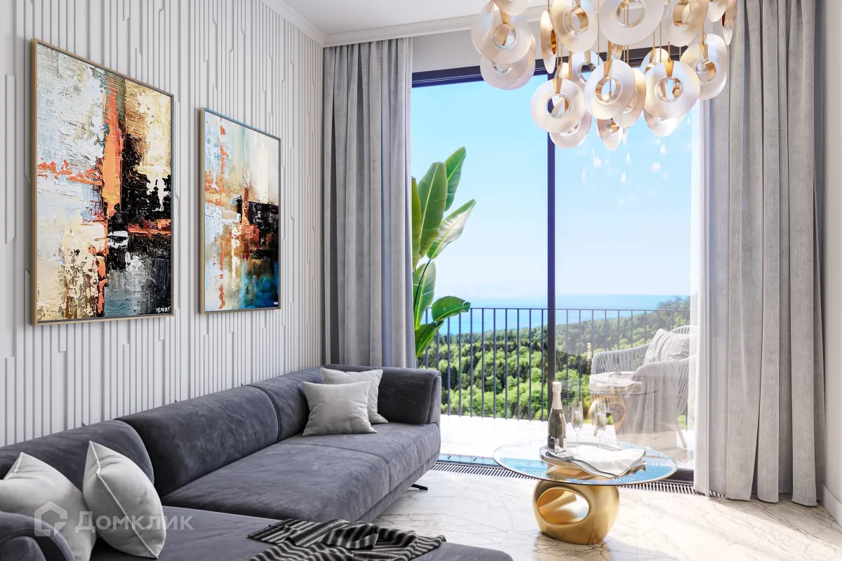 Планировка студии квартиры 33.9 м² в ЖК ЖК "Чайные холмы", г. Сочи — фото 7