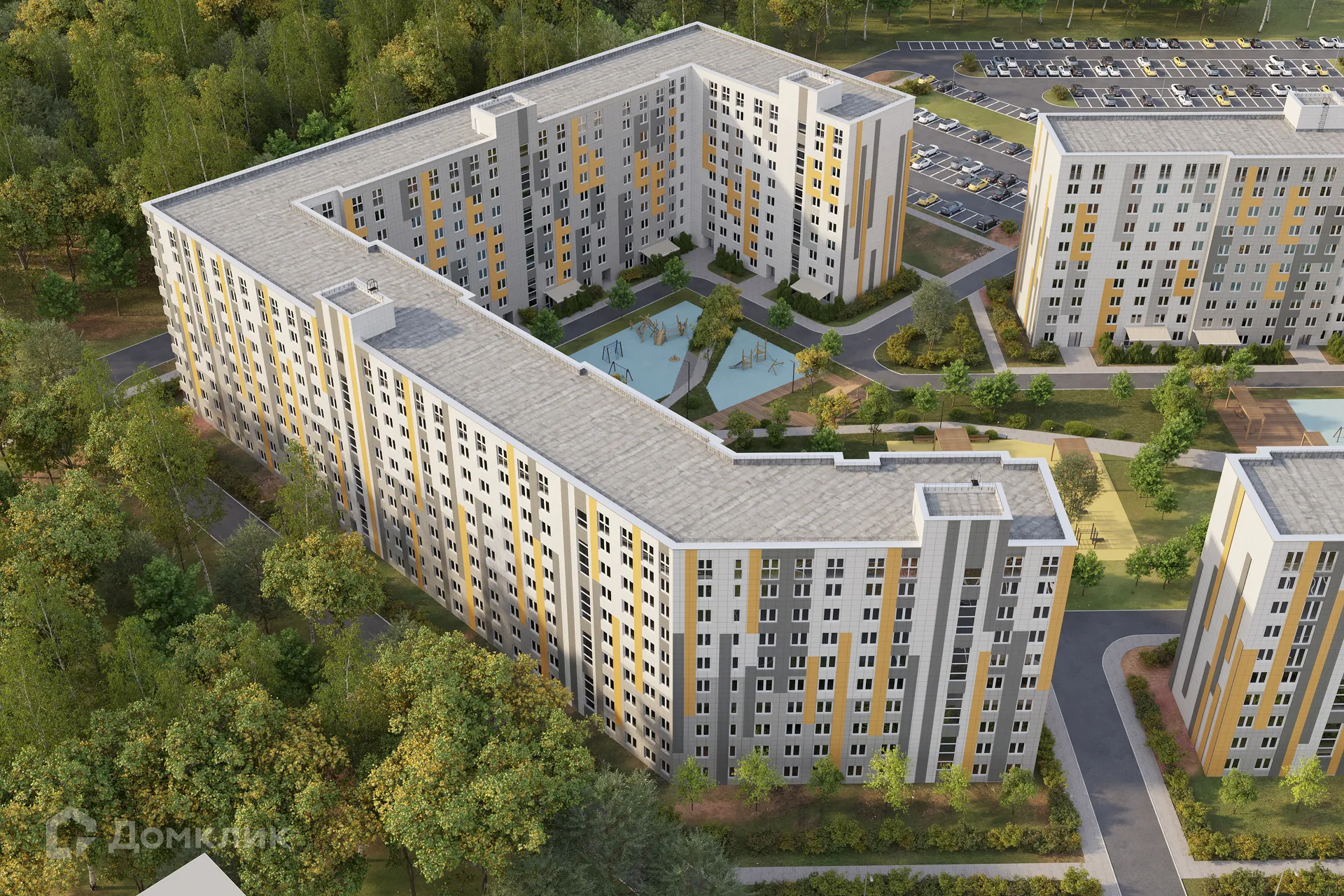 Планировка 1-комнатной квартиры 34.88 м² в ЖК ЖК Южный бульвар, г. Тольятти — фото 1