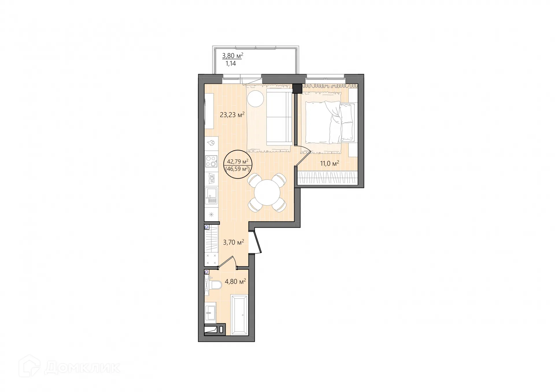 Фото квартиры в ЖК Манхэттен