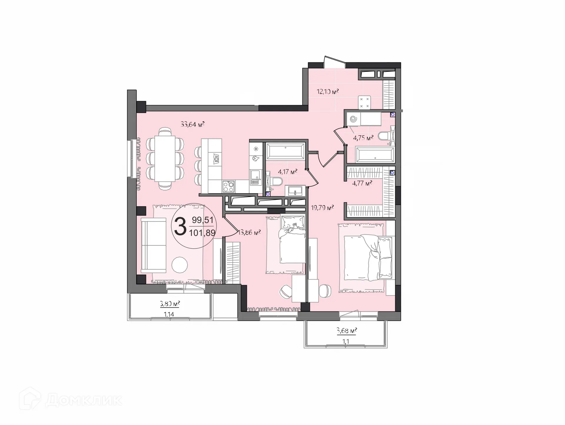 Фото квартиры в ЖК Манхэттен