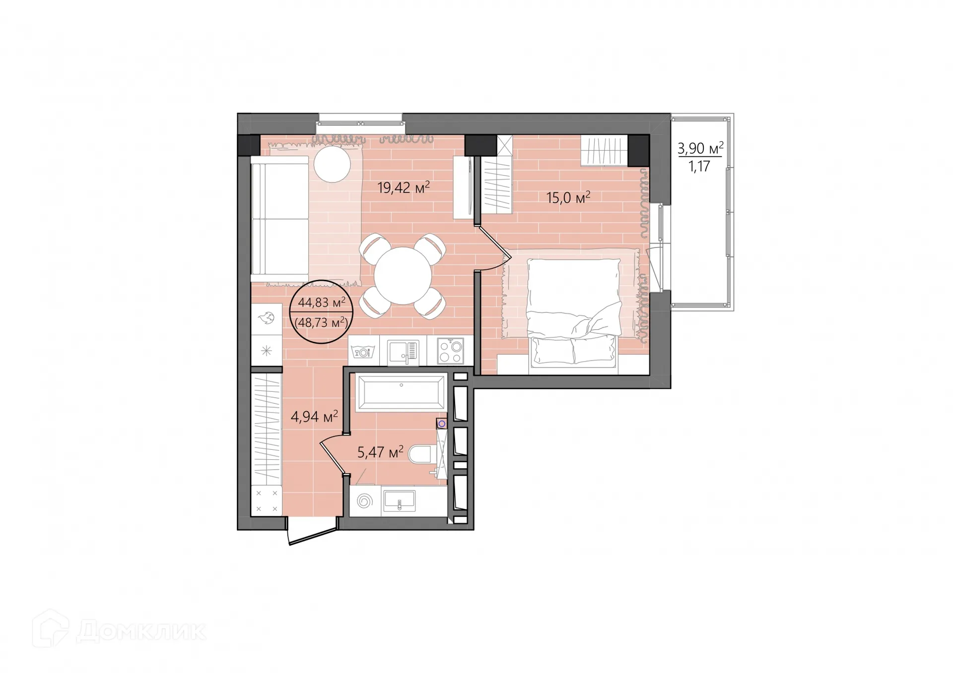 Фото квартиры в ЖК Манхэттен