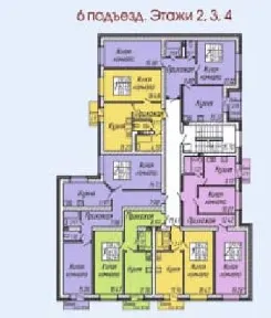 Планировка 1-комнатной квартиры 42.65 м² в ЖК "Маяковский", г. Азов — фото 1