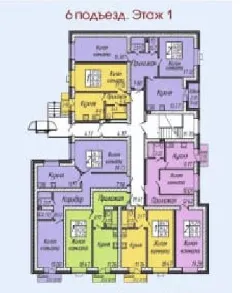 Планировка 2-комнатной квартиры 54.74 м² в ЖК "Маяковский", г. Азов — фото 1