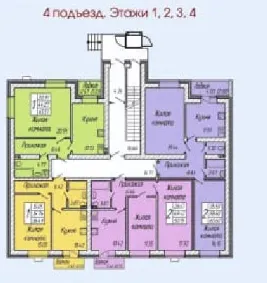 Планировка 2 комн. в ЖК "Маяковский"