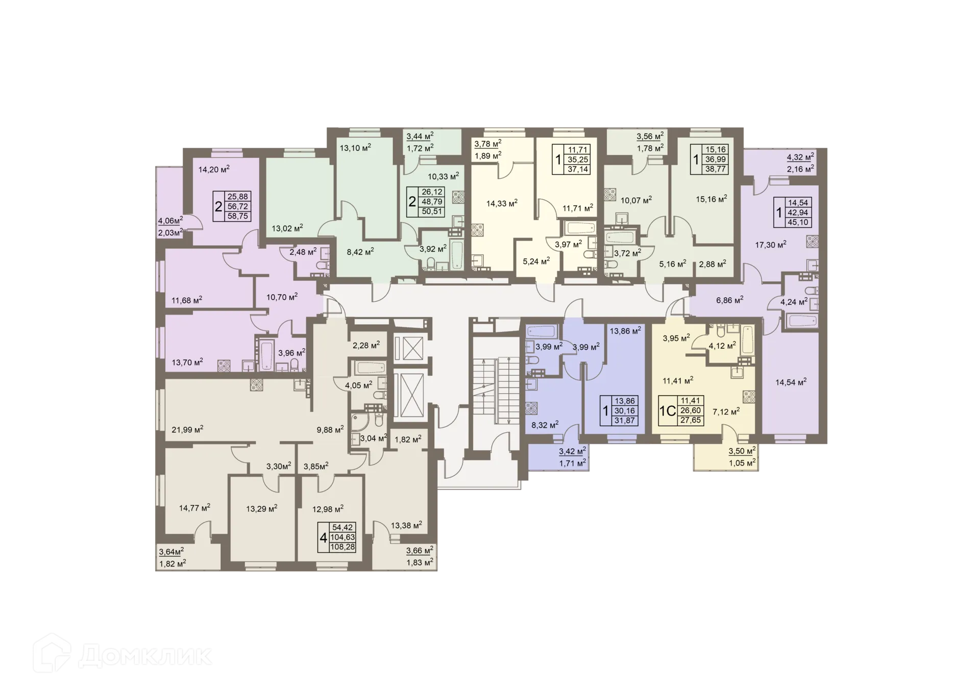 Планировка студии квартиры 27.65 м² в ЖК Покровский парк, г. Верхняя Пышма — фото 2