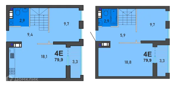 Планировка 4 комн. в ЖК Семейный район Петровский Премиум