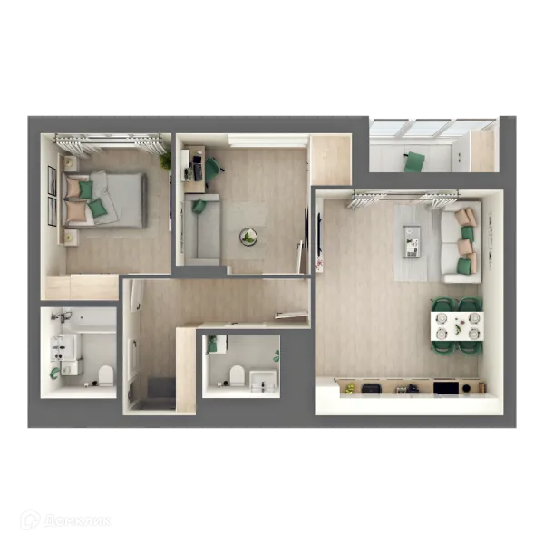 Планировка 2 комн. в ЖК ЛАЙФ