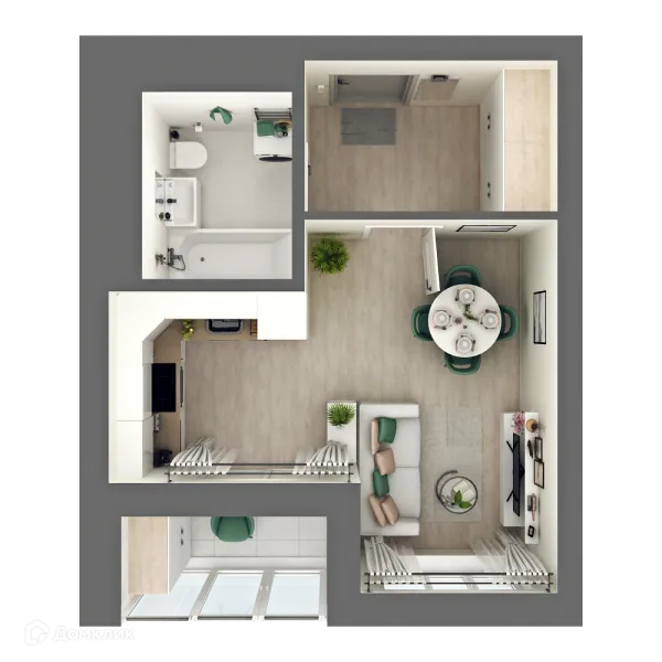 Планировка Студия в ЖК ЛАЙФ