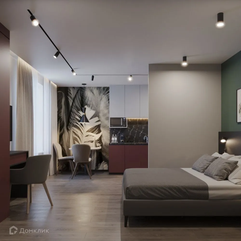 Планировка студии квартиры 29.35 м² в ЖК АЭРОН, г. Новосибирск — фото 2