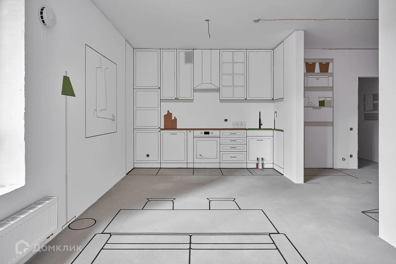 Планировка 1-комнатной квартиры 48.9 м² в ЖК Прованс, г. Новосибирск — фото 13