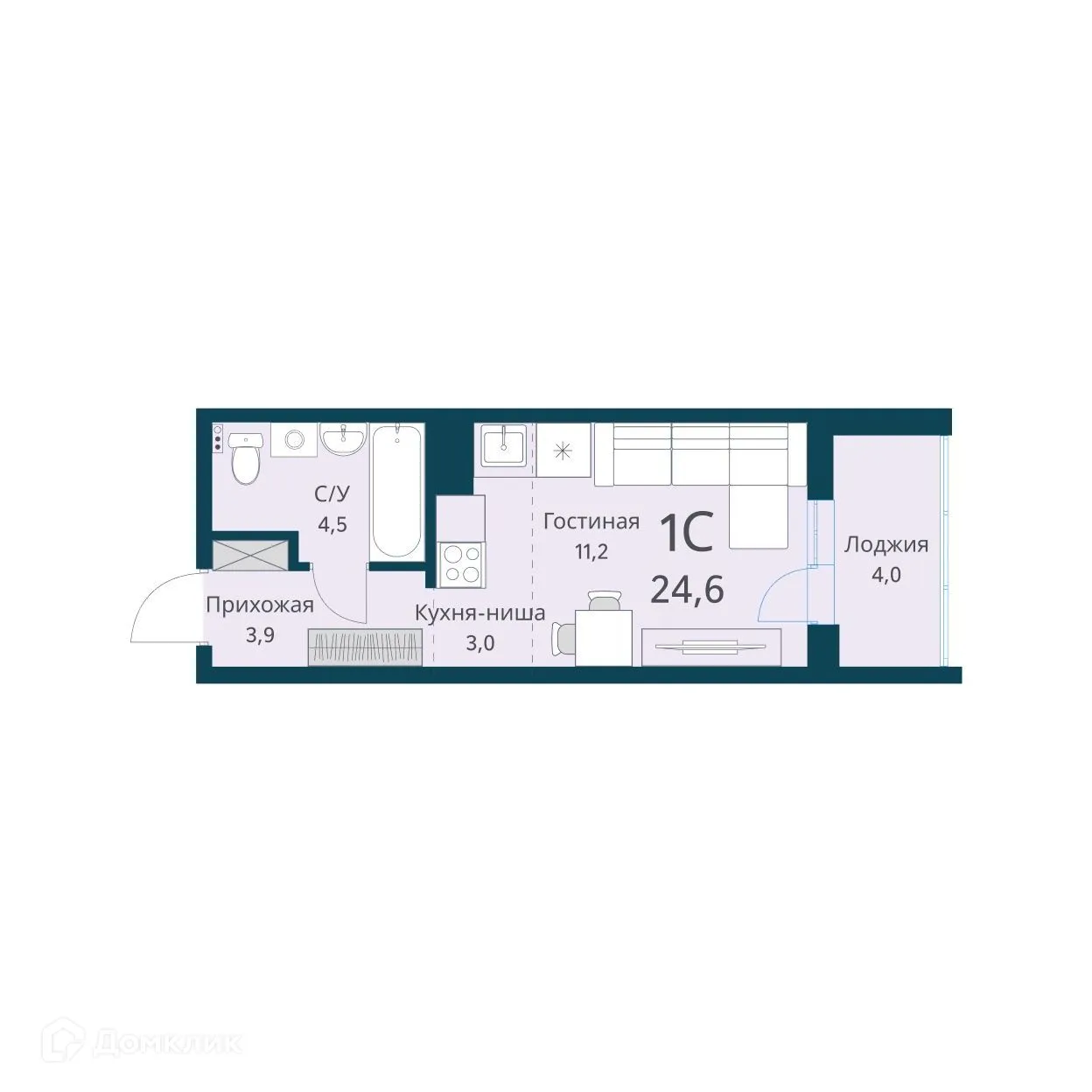 Фото квартиры в ЖК Виноград