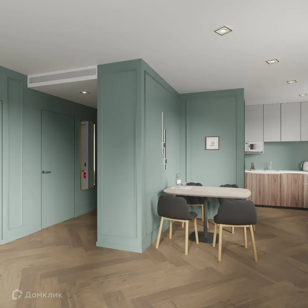 Планировка 2-комнатной квартиры 50.88 м² в ЖК АЭРОН, г. Новосибирск — фото 2