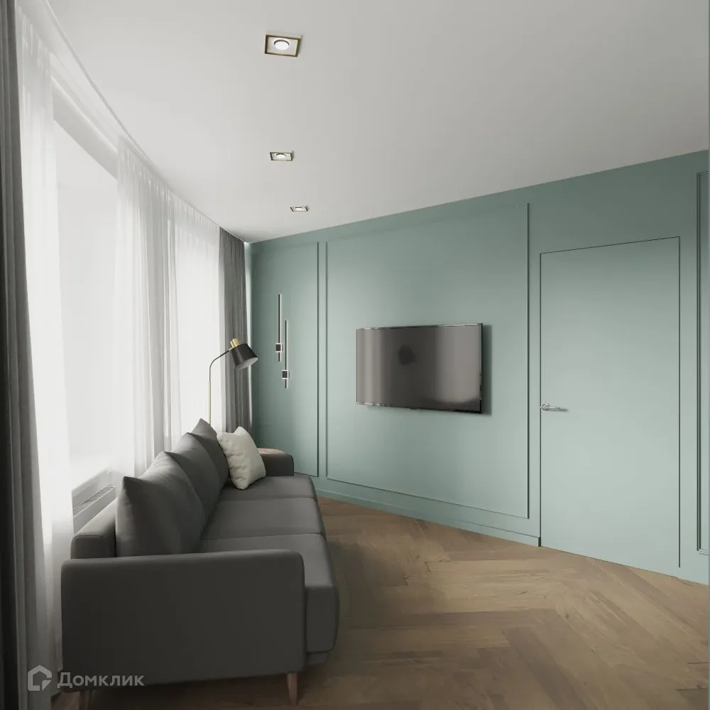 Планировка 2-комнатной квартиры 50.88 м² в ЖК АЭРОН, г. Новосибирск — фото 4