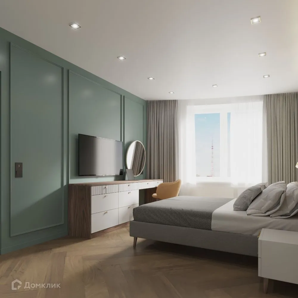 Планировка 2-комнатной квартиры 50.88 м² в ЖК АЭРОН, г. Новосибирск — фото 7