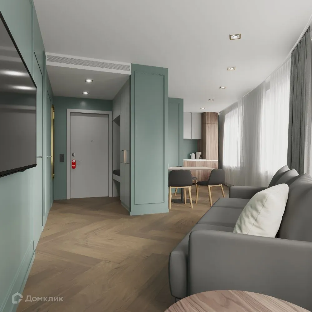 Планировка 2-комнатной квартиры 50.88 м² в ЖК АЭРОН, г. Новосибирск — фото 8