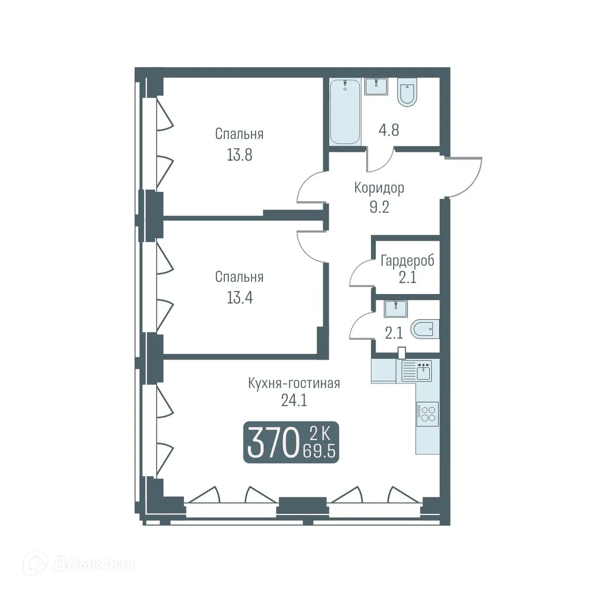 Фото квартиры в ЖК "КВАРТАЛЫ НЕМИРОВИЧА"