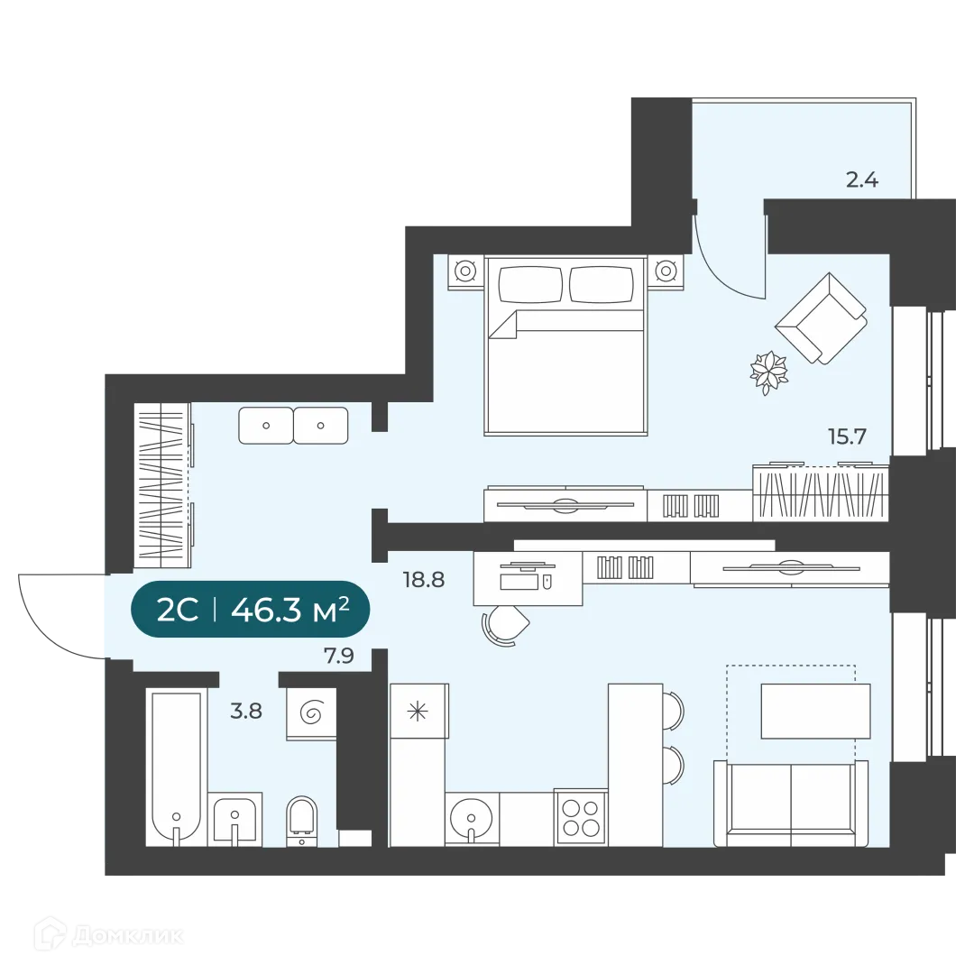 Фото квартиры в ЖК"Черемушки" на Приморской