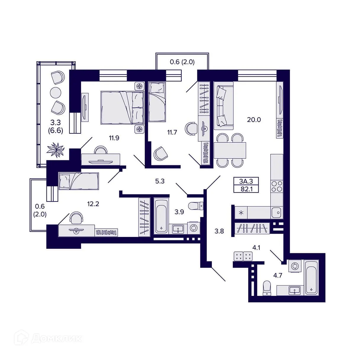 Фото квартиры в ЖК Сподвижники