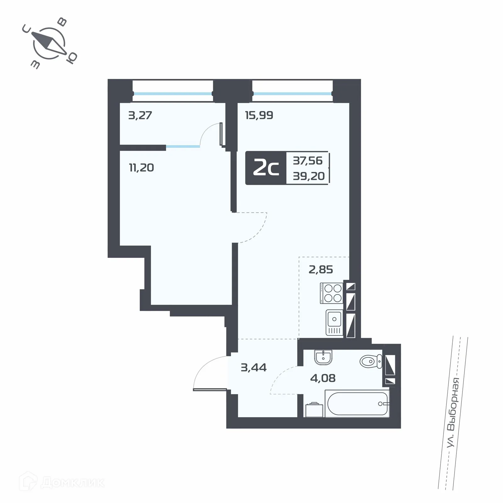 Фото квартиры в ЖК Астон.Геометрия