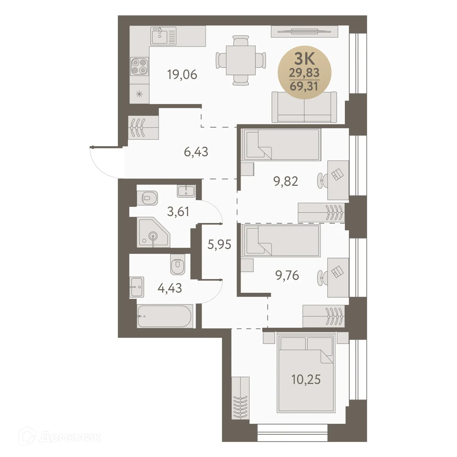 Фото квартиры в ЖК Urban peaks (Урбан пикс)