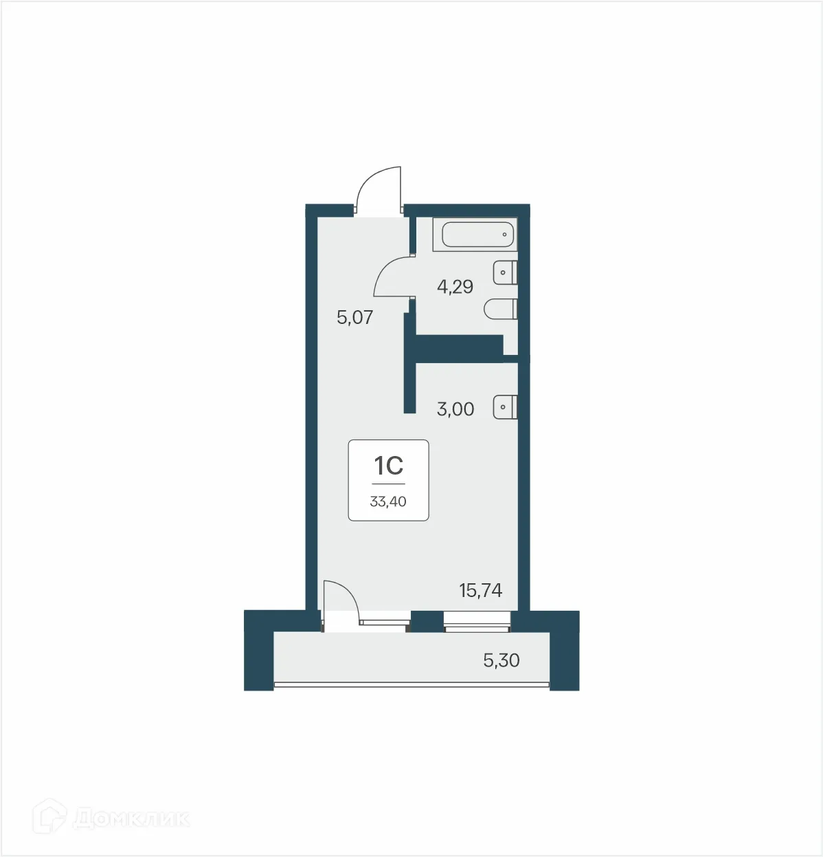 Фото квартиры в ЖК Тайм Парк Апартаменты