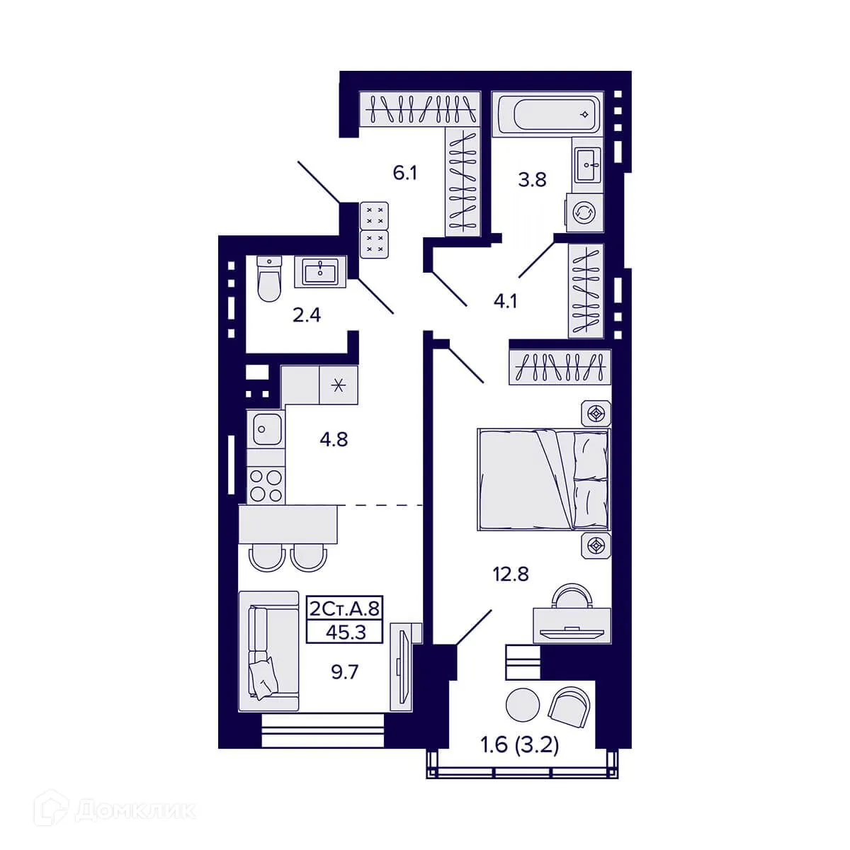 Фото квартиры в ЖК Сподвижники