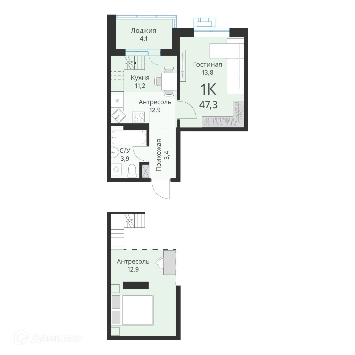 Фото квартиры в ЖК "Ежевика"