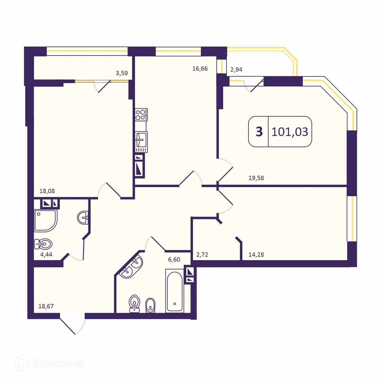 Фото квартиры в ЖК Астон. Шесть звезд