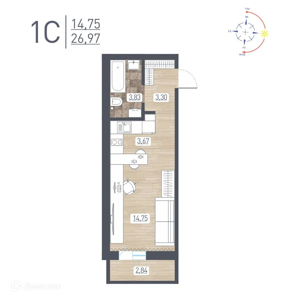 Фото квартиры в ЖК "Радуга Сибири"