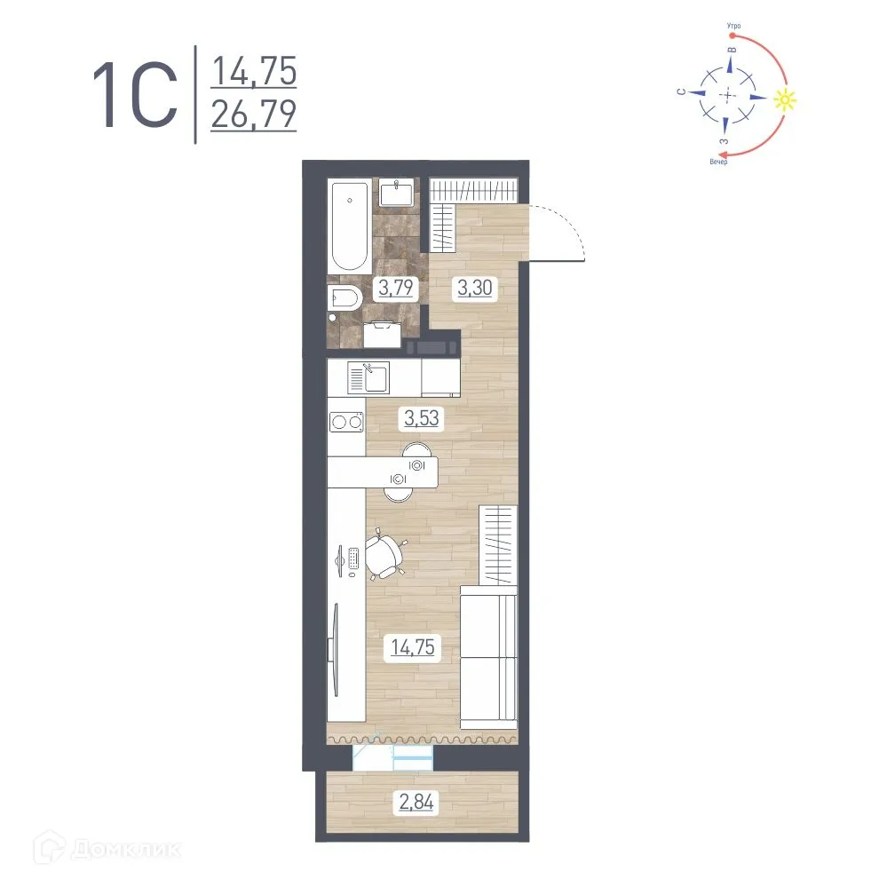 Фото квартиры в ЖК "Радуга Сибири"