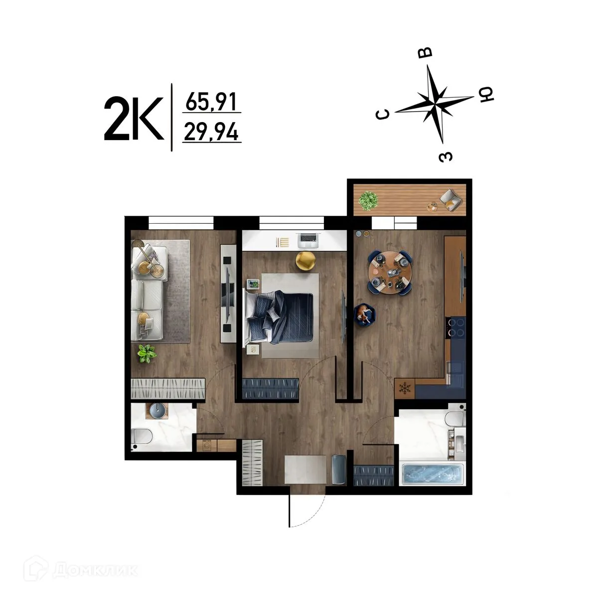 Фото квартиры в ЖК "Радуга Сибири"