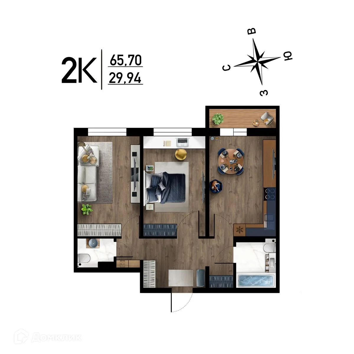 Фото квартиры в ЖК "Радуга Сибири"