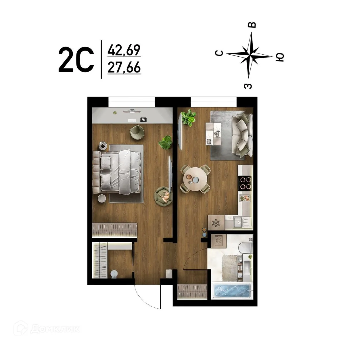 Фото квартиры в ЖК "Радуга Сибири"