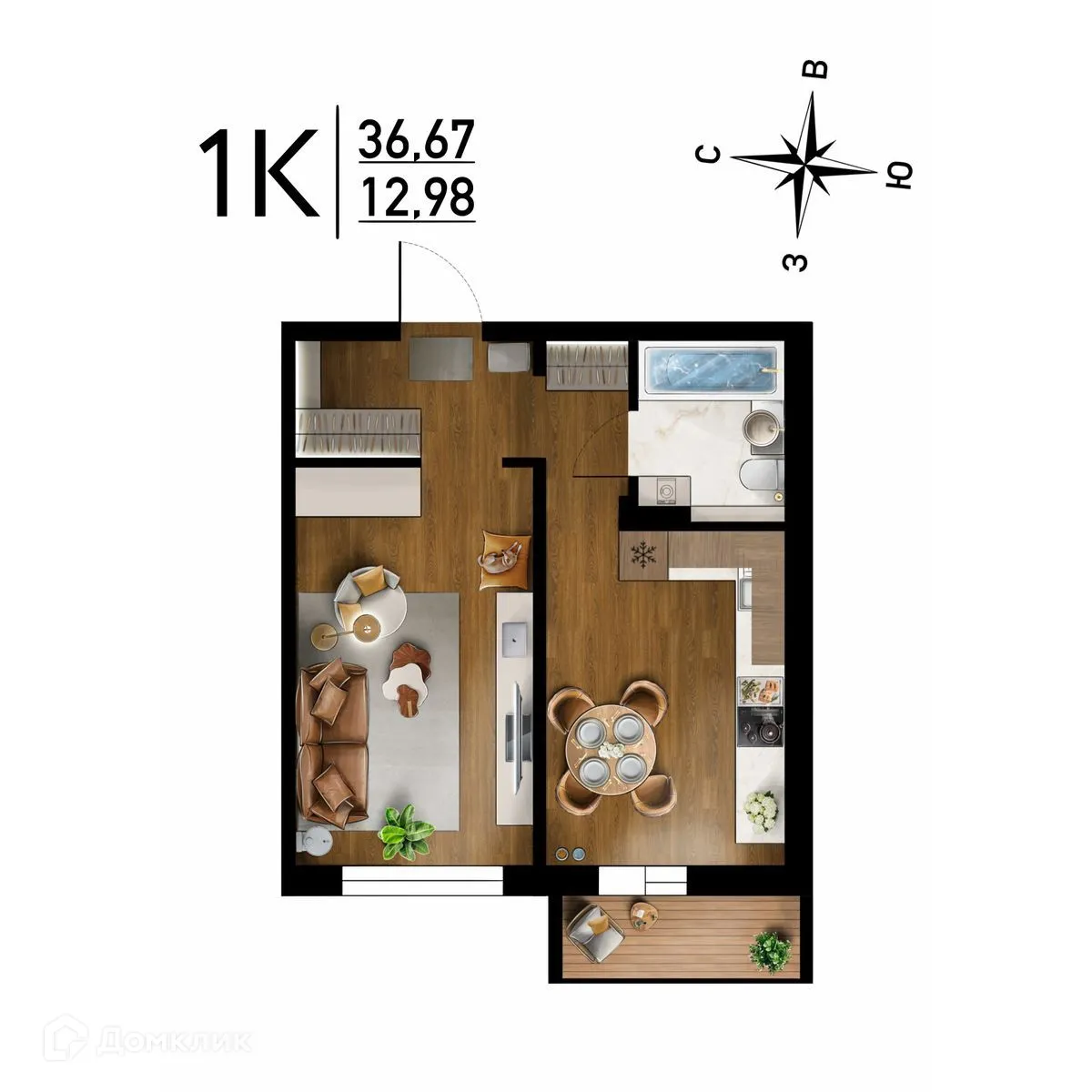 Фото квартиры в ЖК "Радуга Сибири"