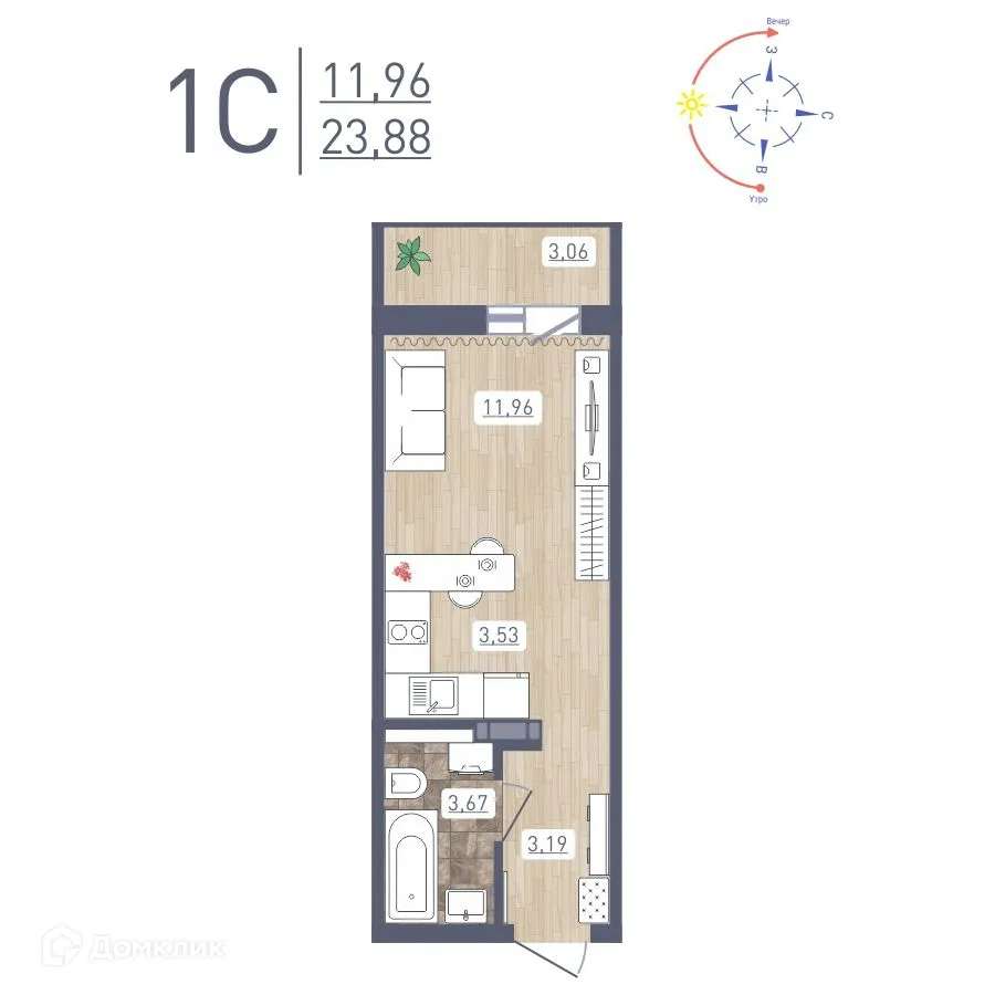 Фото квартиры в ЖК "Радуга Сибири"