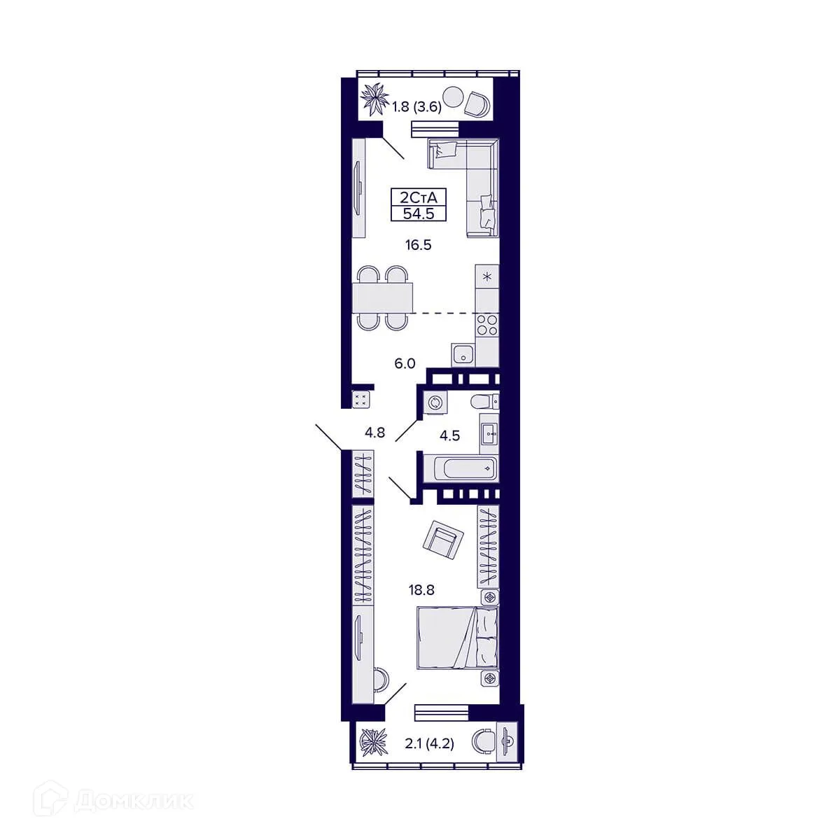 Фото квартиры в ЖК Жилой дом "GRANDO" (Грандо)