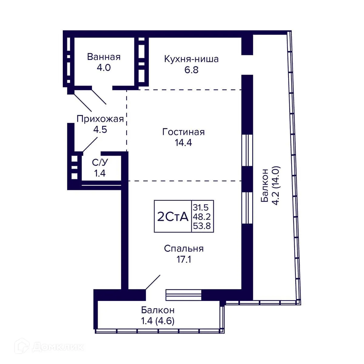 Фото квартиры в ЖК Жилой дом "GRANDO" (Грандо)