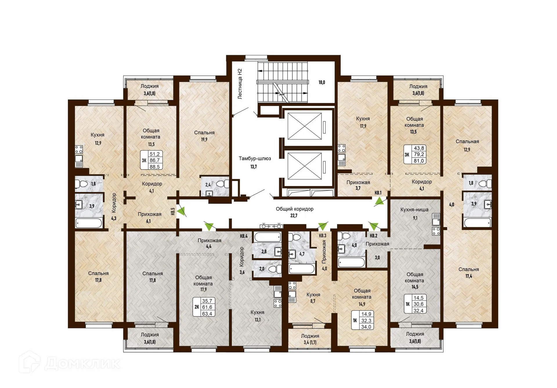 Фото квартиры в ЖК "Новый горизонт"