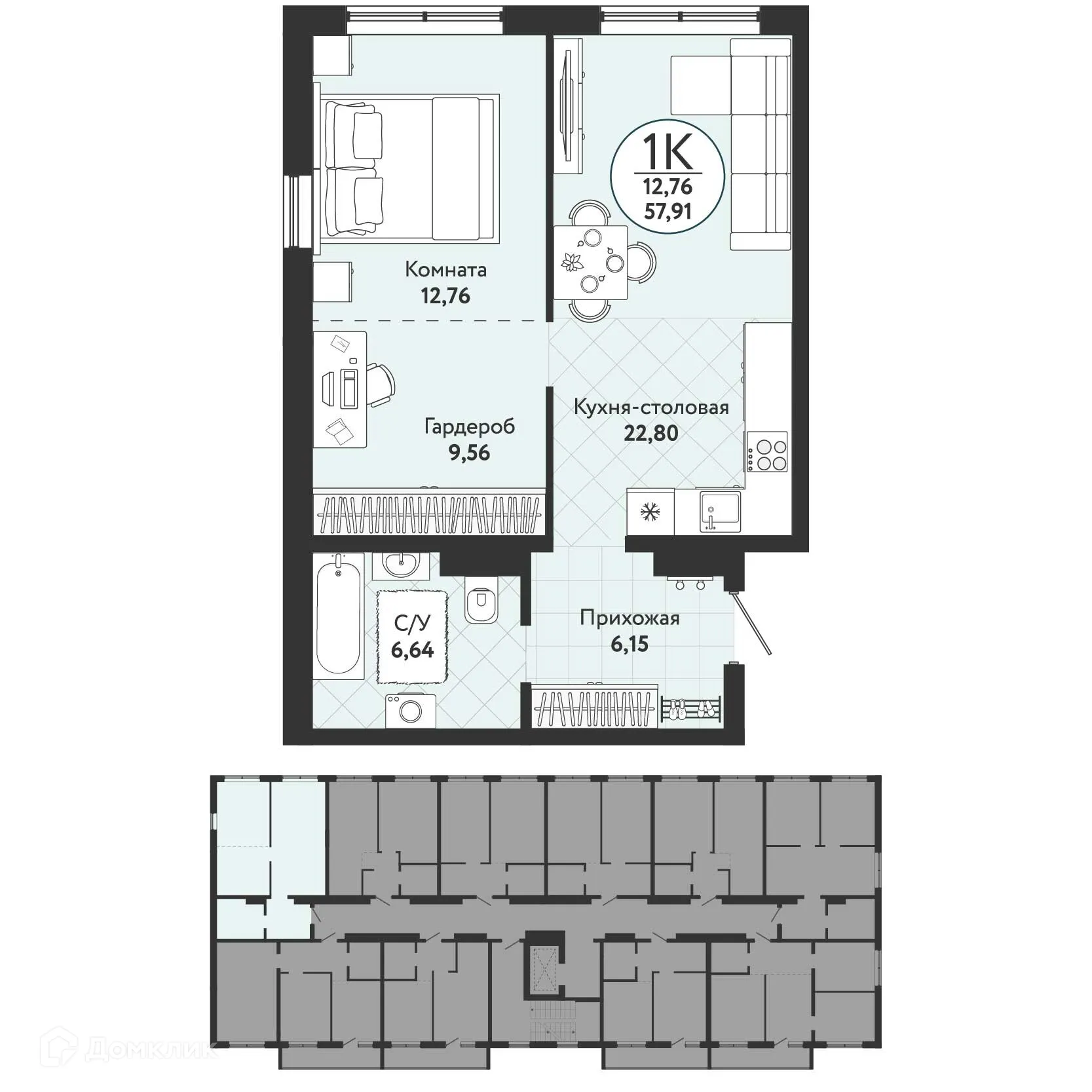 Фото квартиры в ЖК Одоевский