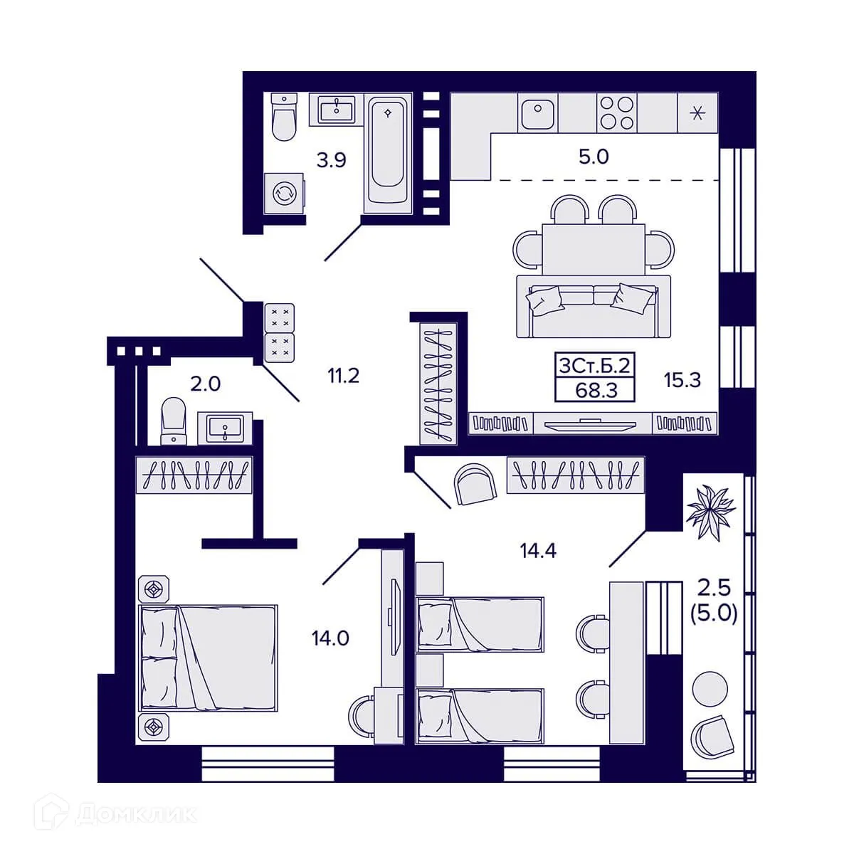 Фото квартиры в ЖК Сподвижники