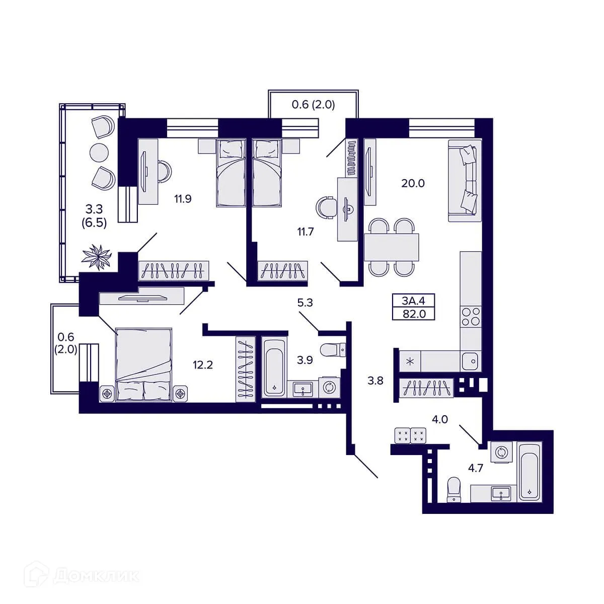 Фото квартиры в ЖК Сподвижники