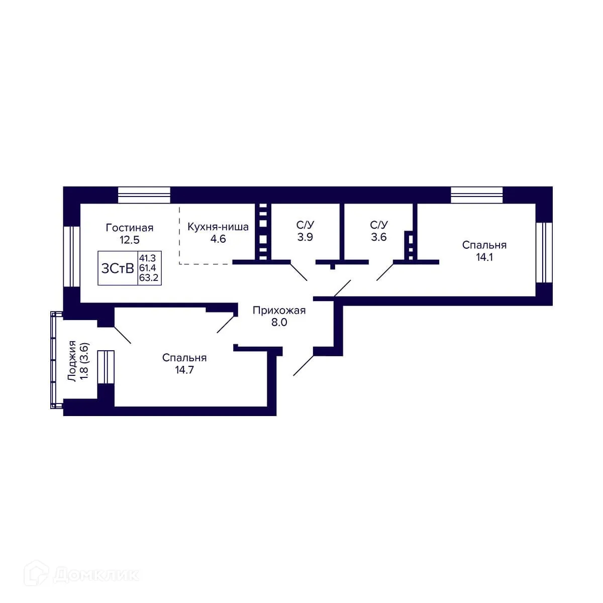 Фото квартиры в ЖК Сподвижники